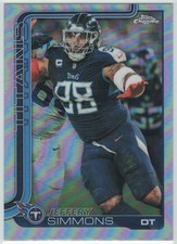 2025 Topps Chrome #289 Jeffery Simmons Refractor Titans