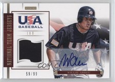 2012 USA Baseball National Team Jersey Signatures 59/99 Willie Abreu #1 Auto fm0