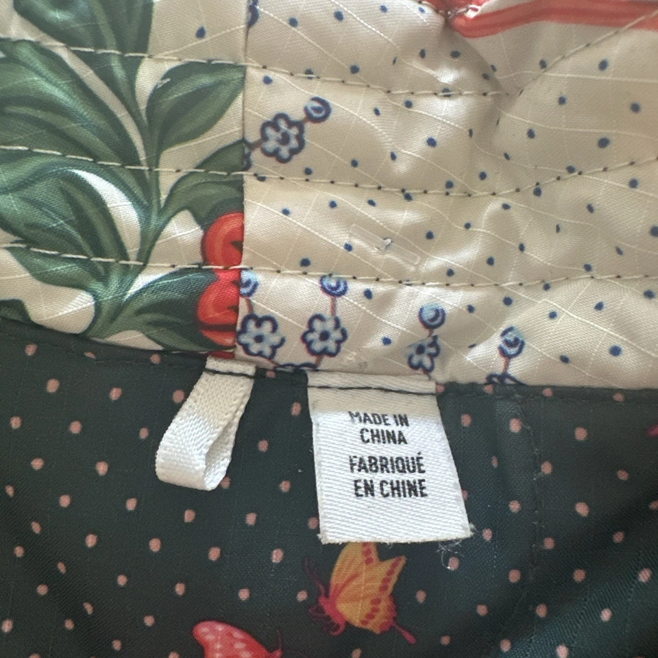 Abrigo PUMA × LIBERTY Kimono Floral Acolchado Verde Crema S Japón Tigre Foto 3 de 4