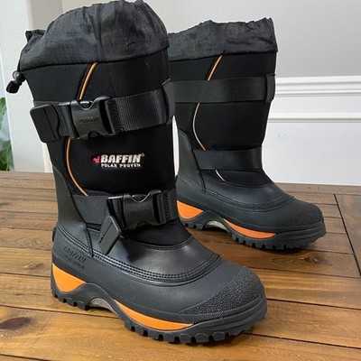 Baffin Wolf Mens Winter Boots Black Orange Polar Proven 4300-0015 Size 10