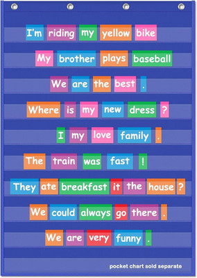 Standard Pocket Charts, Clear 10 Pocket Chart for Teacher Lessons in a Classroom