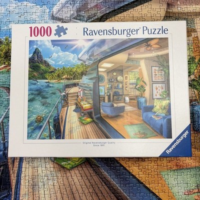 Ravensburger 1,000 Piece Jigsaw Puzzle Tropical Island Charter Limited Edition.