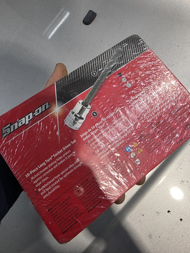 SNAP-ON 1/4in & 3/8in Drive 10 Piece Long Torx Socket Bit Set T8 - T50 210EFTXL - Image 2 of 4