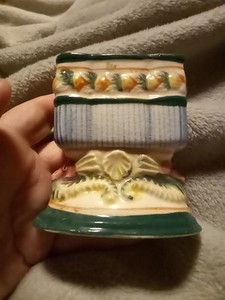 Vintage Table Top Tobacco Cigarette Holder Match Japan Shell Animal Fish Figure