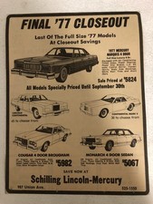 1977 Lincoln Mercury Vintage Print Ad Advertisement Advert Vtg pa7