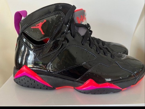 Nike Air Jordan 7 Retro Black Bright Crimson 313358-006 Women's Size 11.5 - Picture 1 of 7