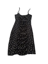 Daisy Street Dark Floral Ruched Mini Dress XS Whimsigoth Fairy Grunge 