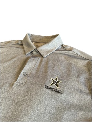 Under Armour Men s Grey Vanderbilt University Performance Polo Size Large