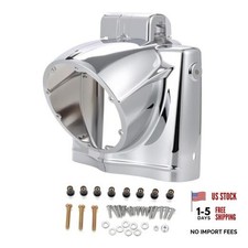 7" Round Headlight Nacelle Cover Headlamp Nacelle Cover Fit for Harley chrome