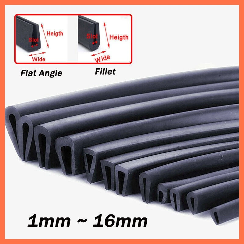 1mm-18mm U-profile rubber seal edge protection socket profile rubber profile - Image 2 of 4