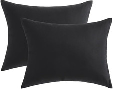 Standard Pillow Cases, 100 Egyptian Cotton Pillowcases with Hidden Zipper, 500