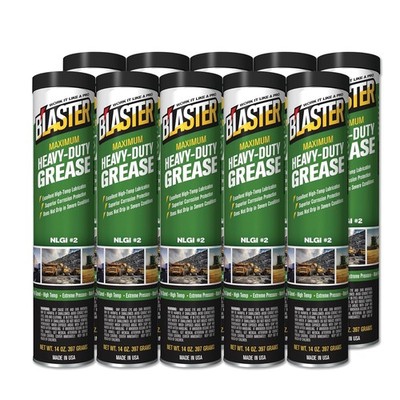 10 Pack Heavy Duty Grease Cartridges NLGI #2 14oz High TempMulti Use