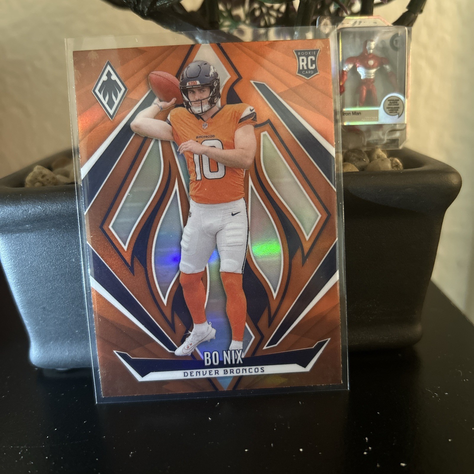 2024 Panini Phoenix - Rookies Bo Nix #159 (RC) Orange Color Match Rookie
