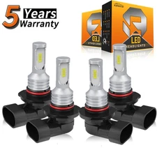 For Toyota Highlander 2001-2007 Combo 4x LED Headlights Hi-Lo Beam Bulbs 24000LM