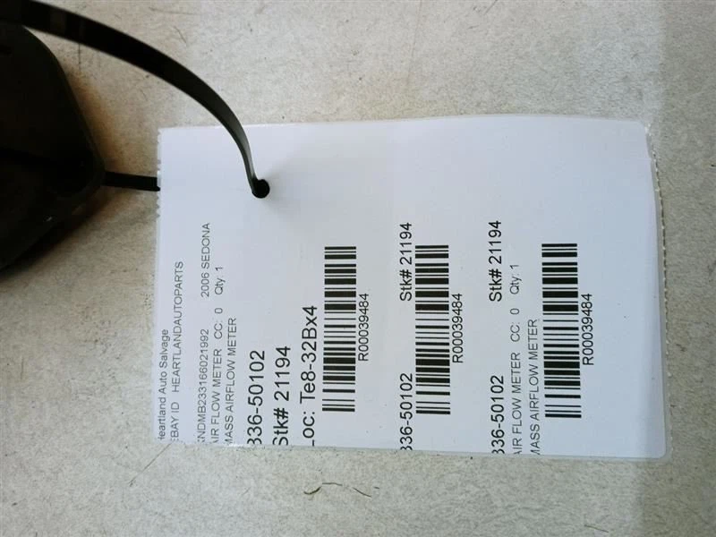 06-14 KIA SEDONA SENSOR DE FLUJO DE AIRE DE MASA MEDIDOR DE FLUJO DE AIRE DE MASA FABRICANTE DE EQUIPOS ORIGINALES USADO 28110-3C100 Foto 4 de 4