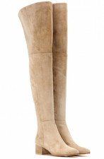 Women's Over The Knee Thigh High Boots Block Low Heels Zipper Round Toe Shoes Us