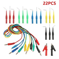 For Multimeter Test Lead Kit 22pcs Back Probe Pins Alligator Clips Wire Tool For Multimeter Test Lead Kit 22pcs Back Probe Pins Alligator Clips Wire Tool