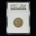1917 5C VF Detail Mint Error Off-Center Buffalo Nickel - ANACS Soapbox - Scratch