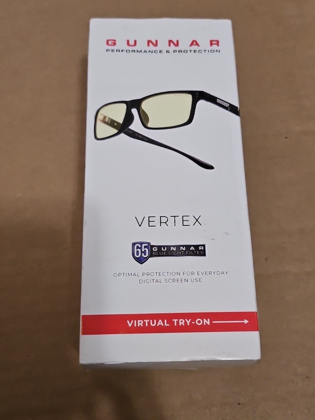 GUNNAR - Vertex Computer Glasses with Blue Light Reduction , Amber Lenses - Onyx