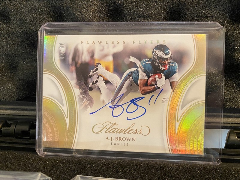 2025 AJ Brown Panini Flawless - Flawless Flyers ON CARD Auto /25
