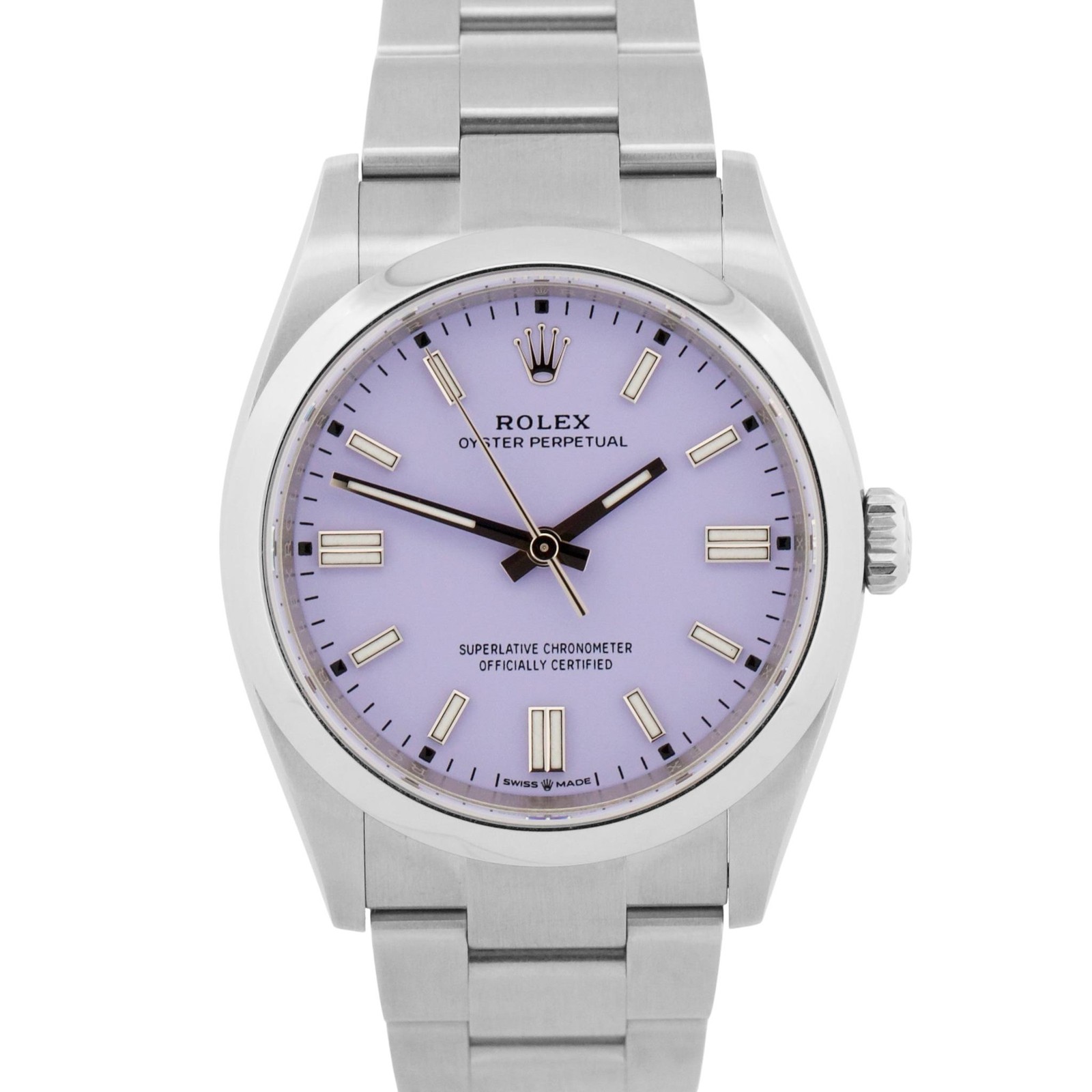Rolex Oyster Perpetual LAVENDER PURPLE Steel