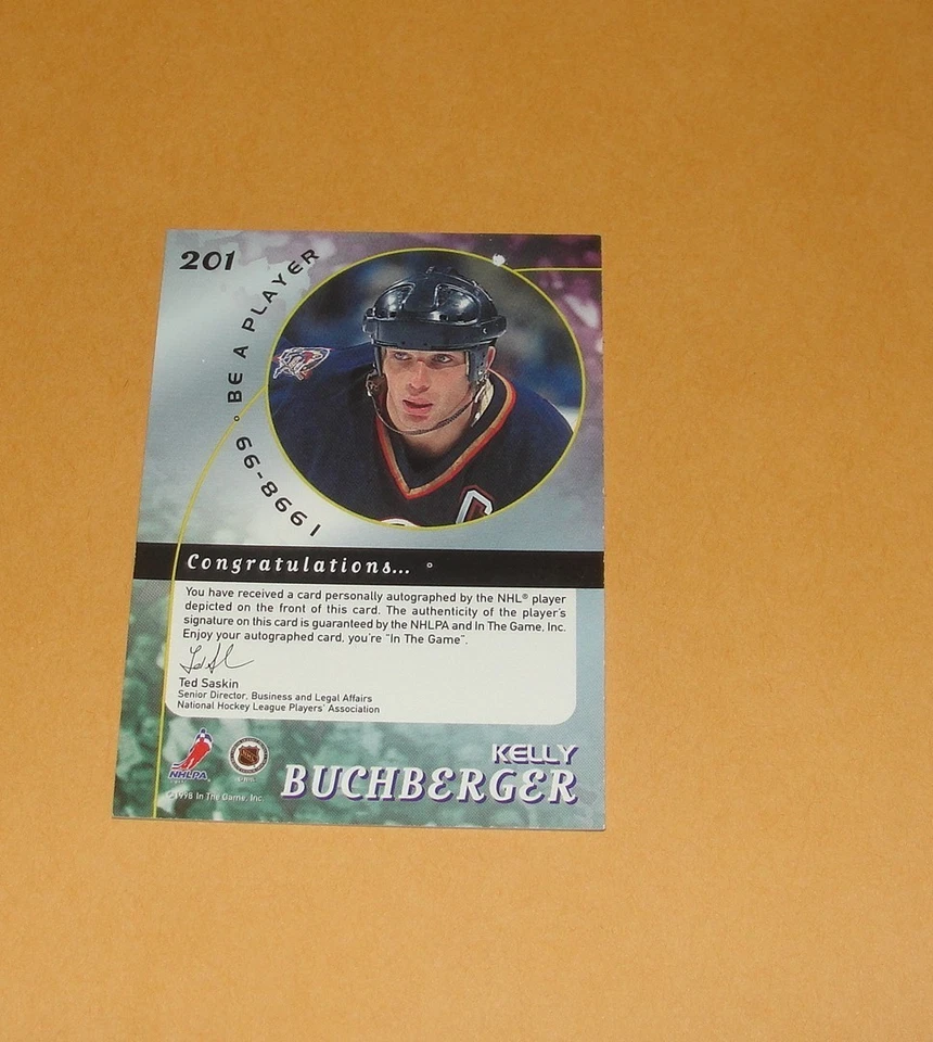1998 Be A Player Kelly Buchberger Autograph Card Hockey - Image 2 of 2
