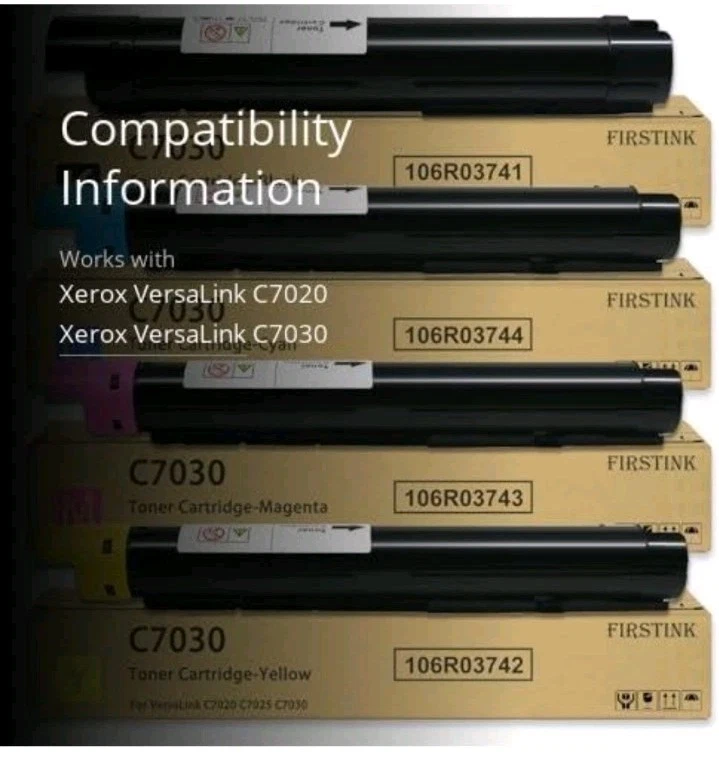 High Capacity VersaLink C7020 C7025 C7030 Toner Cartridges 106R03741... - Image 3 of 4