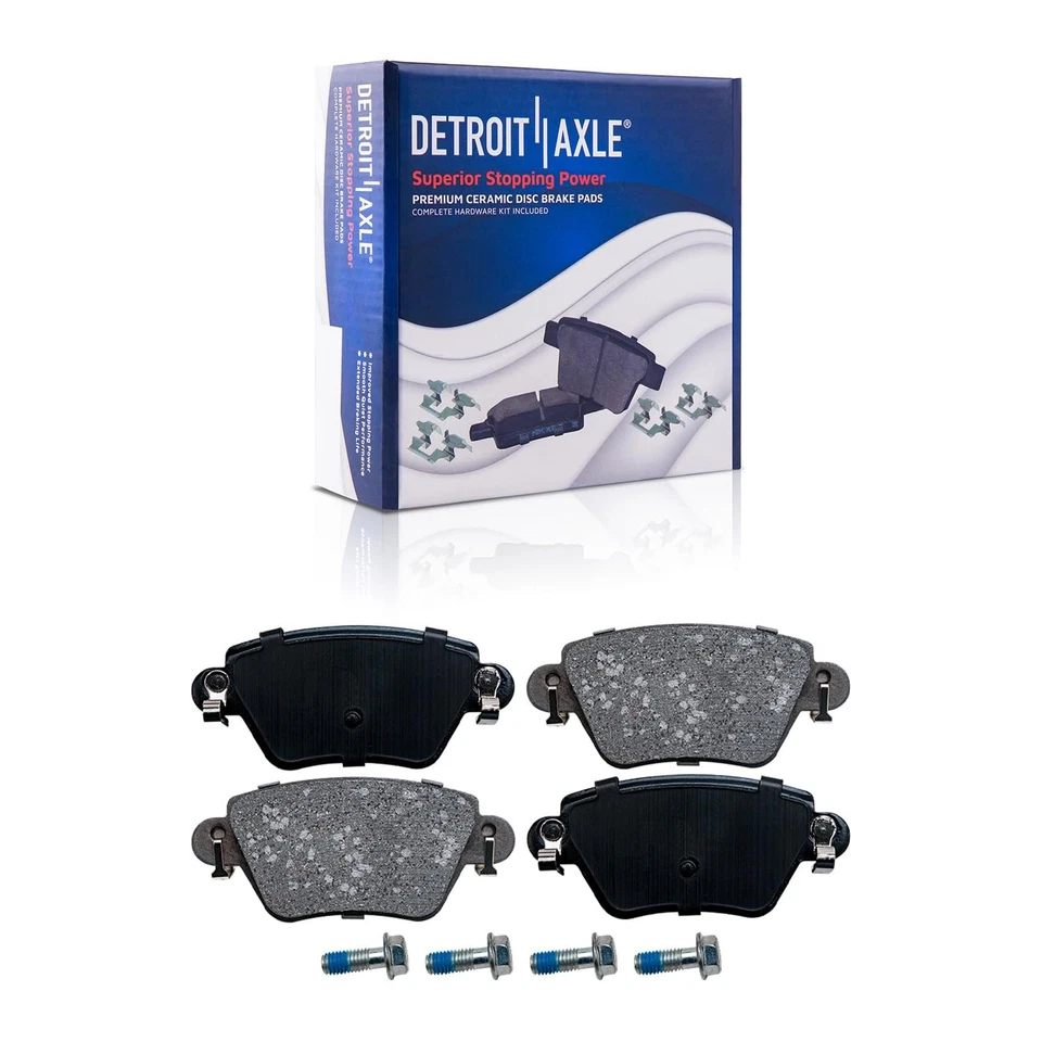 Rear Disc Brake Rotors Ceramic Brake Pads for 2002 2003 2004 2005 Jaguar X-Type - Image 4 of 4