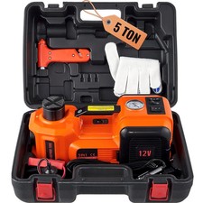 MARTINETTO IDRAULICO ELETTRICO AUTO 12V 5T CRIC SOLLEVATORE CON COMPRESSORE KIT