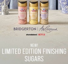 McCormick Bridgerton Finishing Sugar 3 Pack Strawberries Cream, Lemon, Lavender