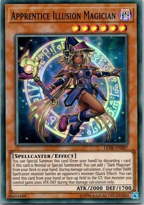 Yugioh Apprentice Illusion Magician LED6-EN007 Super Rare NM