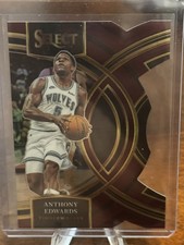 2023-24 SELECT ANTHONY EDWARDS PREMIER LEVEL MAROON DIE CUT #136/175 T-WOLVES