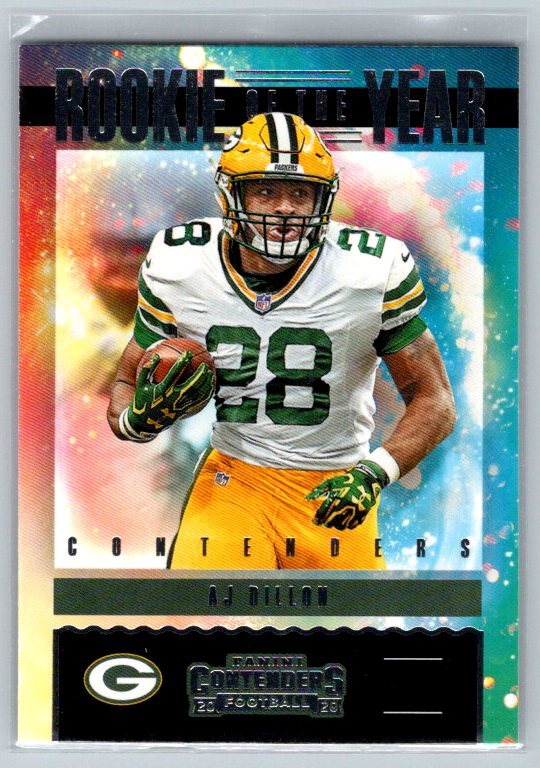 2020 Panini Contenders #RY-AJD A.J. Dillon Rookie of the Year Contenders
