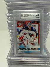 2019-20 UD SERIES 2 YOUNG GUNS #466 ELVIS MERZLIKINS RC ACA 9.5 NGM BLUE JACKETS