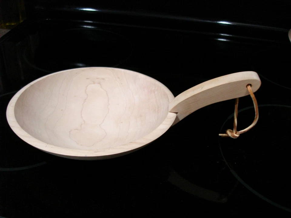 3 New-Weston Bowl Mill Vermont Wooden Bowls Unseasoned 1-7", 1-7" Ladle, 1-9" - Image 3 of 4