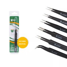 Heat Resistant Precision ESD Anti-Static Stainless Steel Tweezers 6 Type Choose