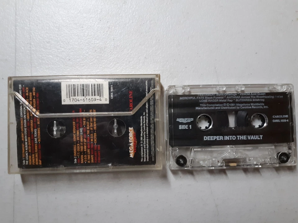 Deeper Into the Vault - Megaforce Records Compilation Complete Cassette Tape - Image 2 of 4