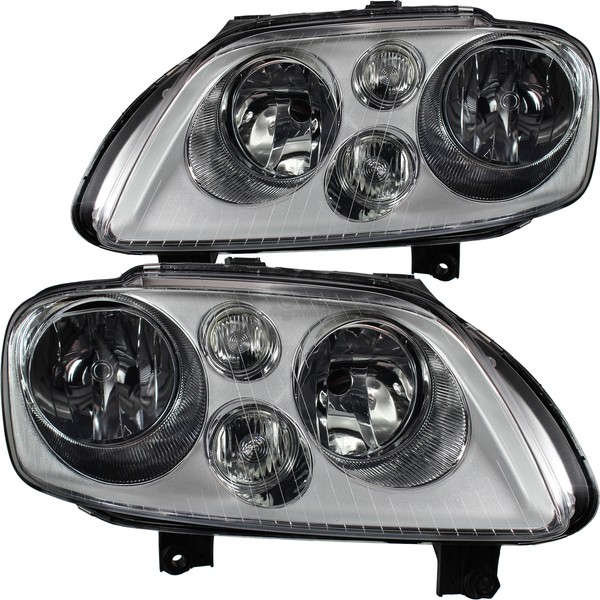 Halogen Scheinwerfer Set FüR VW Touran 1T1 Bj. 03-06 H7+H7 Chrom-image