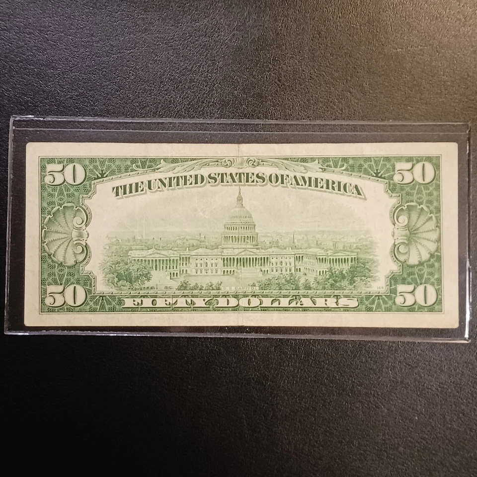 1950 A (Fifty) $50  Dollar *STAR* Federal Reserve Banknote - Cleveland, OH - Image 4 of 4