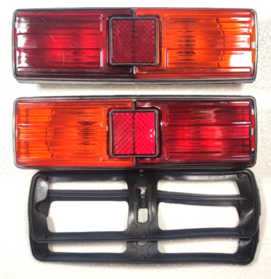 2x PLASTIC Luces traseras VAZ LADA 21011 PLASTIC BLACK 2x Rear Tail Lights