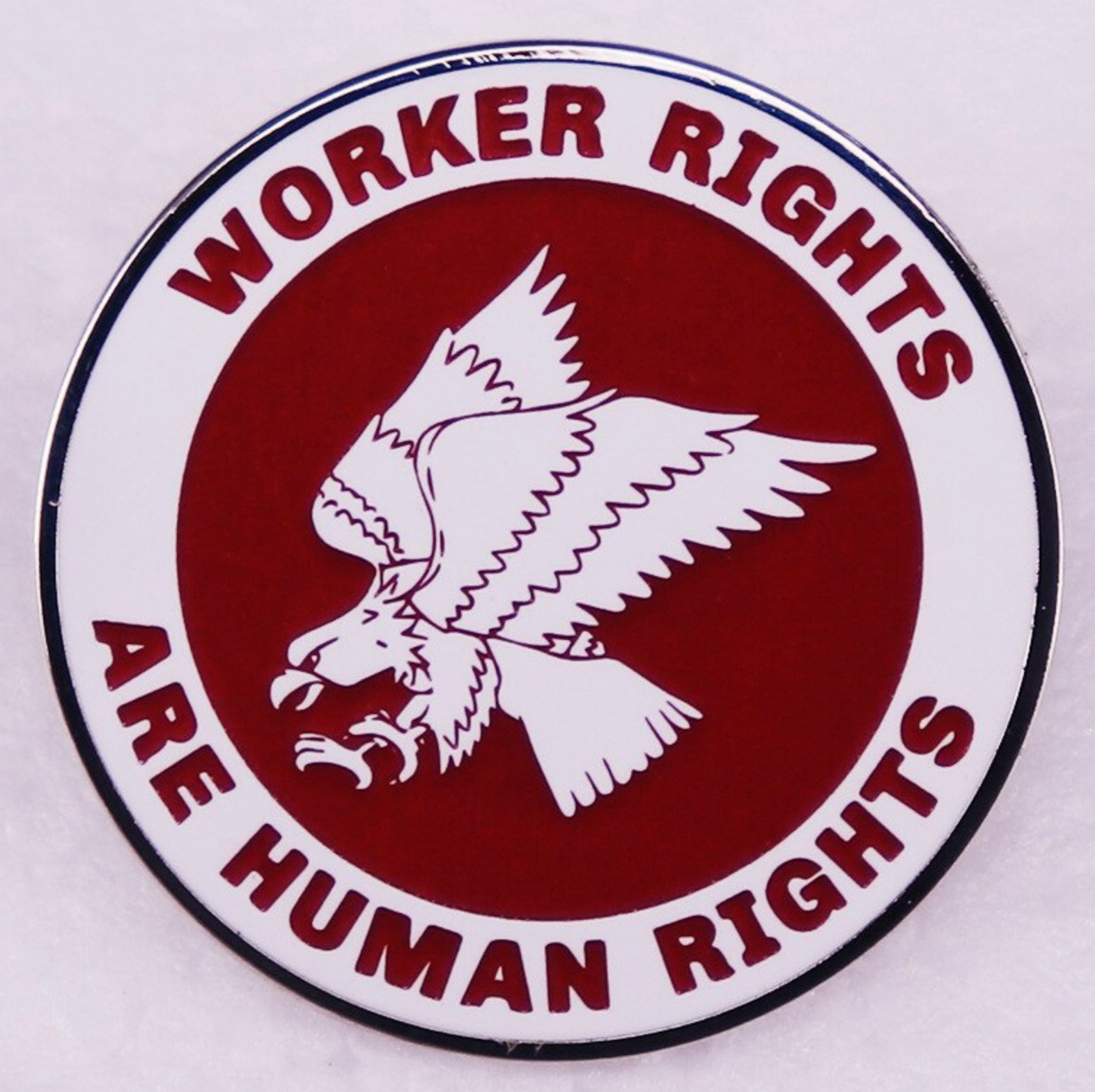 New Worker Rights Are Human Rights Labor Union Strike Support 1.2&Quot; Enamel Pin Fb
