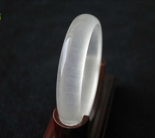 1Pc 100% Natural Kunlun Jade Ice Calcite Jade Bracelet 62Mm