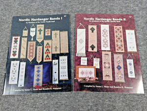 Vintage Nordic Hardanger Bands I & II Pattern Books Meier Watnemo Nordic Needle