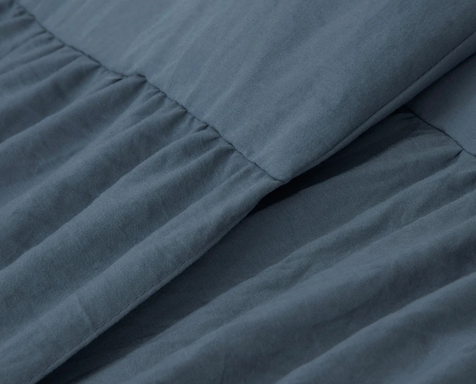 Chezmoi Collection French Country Chic Farmhouse Ruffle Skirt Bedspread Set - Image 3 of 4