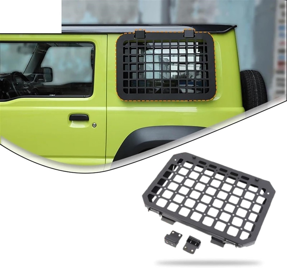 jimnyさん専用【送料無料】ガラステーブル　昭和レトロ　メタルフレーム Aluminum Alloy Rear Window Glass Armor For Suzuki Jimny 19+ Car