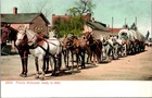Vintage Postcard Covered Wagon 10 Horse Team “Prarie Schooner Ready to Start”