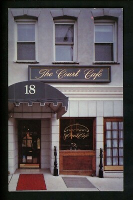 New Jersey NJ postcard Sommerville NJ Court Cafe restaurant chrome