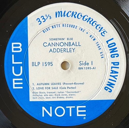 Julian Cannonball Adderley. Somethin' Else w/ Miles Davis BLP 1595 Blue Note LP - Picture 3 of 4