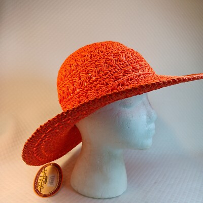 SCALA Floppy Sun Hat Wide Brim One Size Resort Beach Cruise