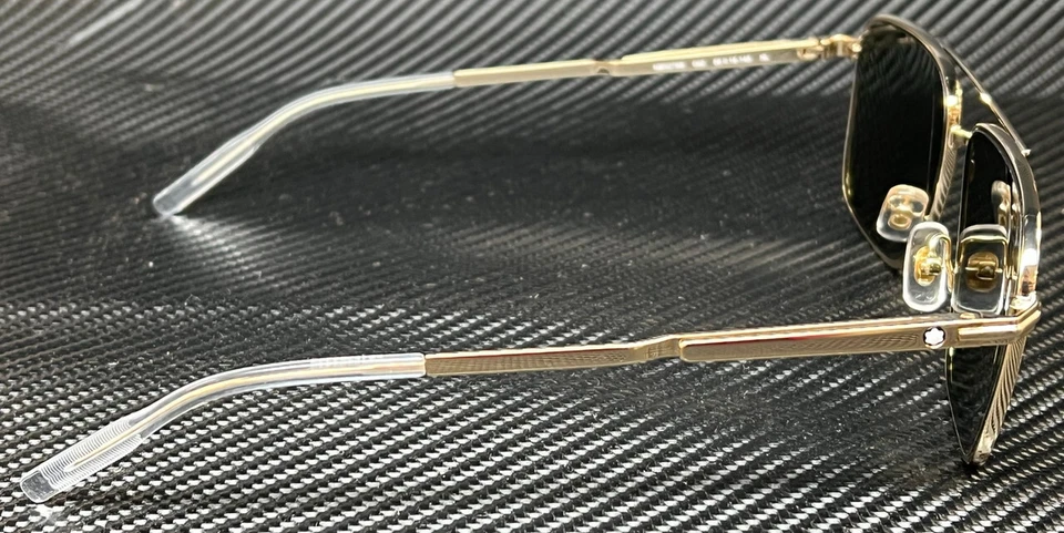 MONT BLANC MB0278S 002 Gold Green Men's 56 mm Extra Large Sunglasses - Image 4 of 4